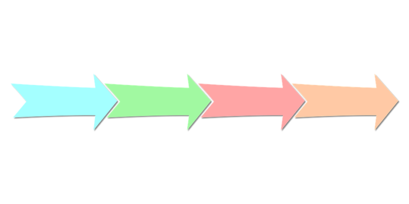 set of multi-colored arrows