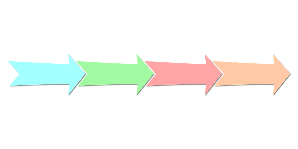 set of multi-colored arrows