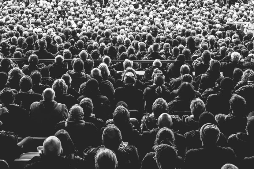 large audience viewing event